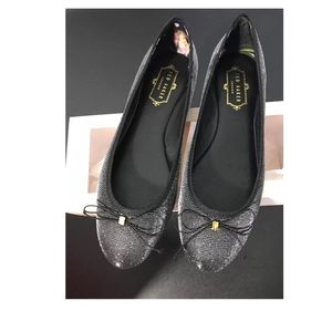 NEW Ted Baker London‎ Imme glitter Ballet Flat Shoes